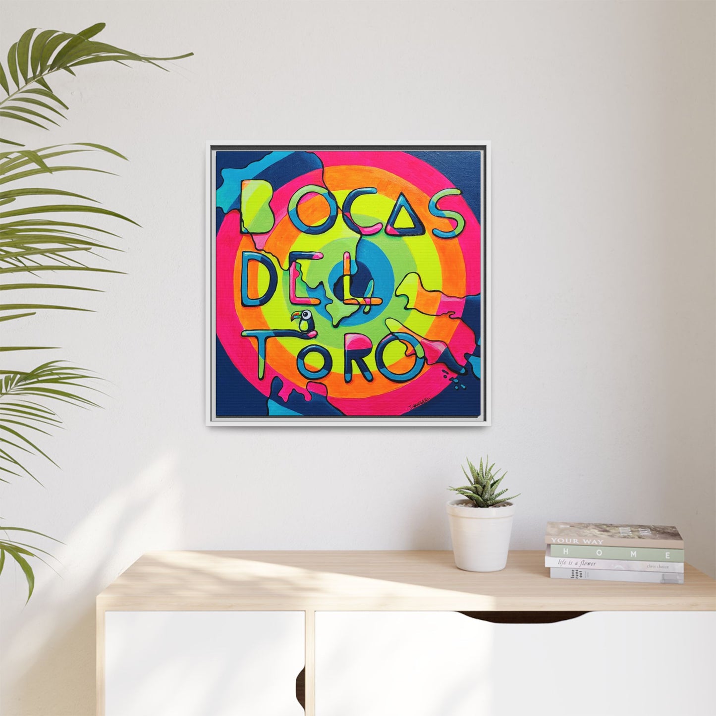 Framed Bocas Del Toro Islands Canvas Print