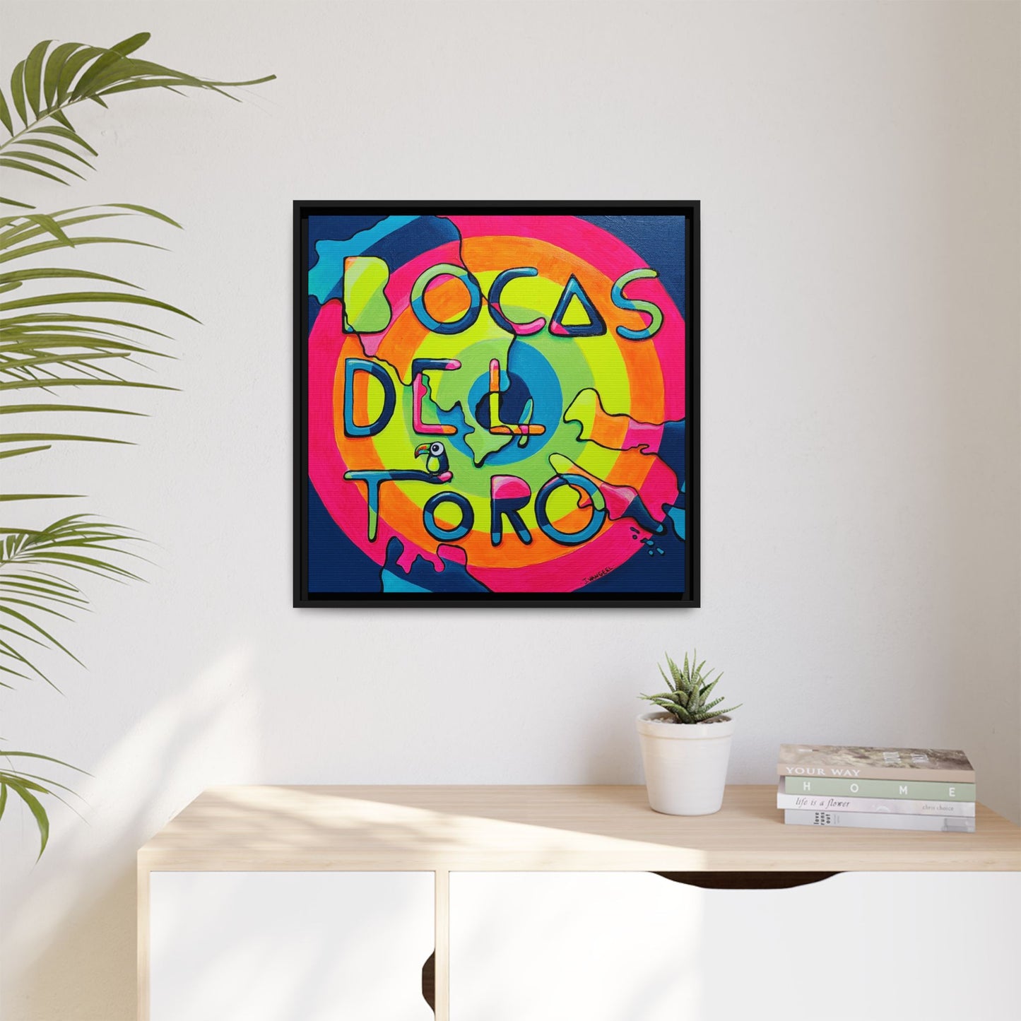 Framed Bocas Del Toro Islands Canvas Print