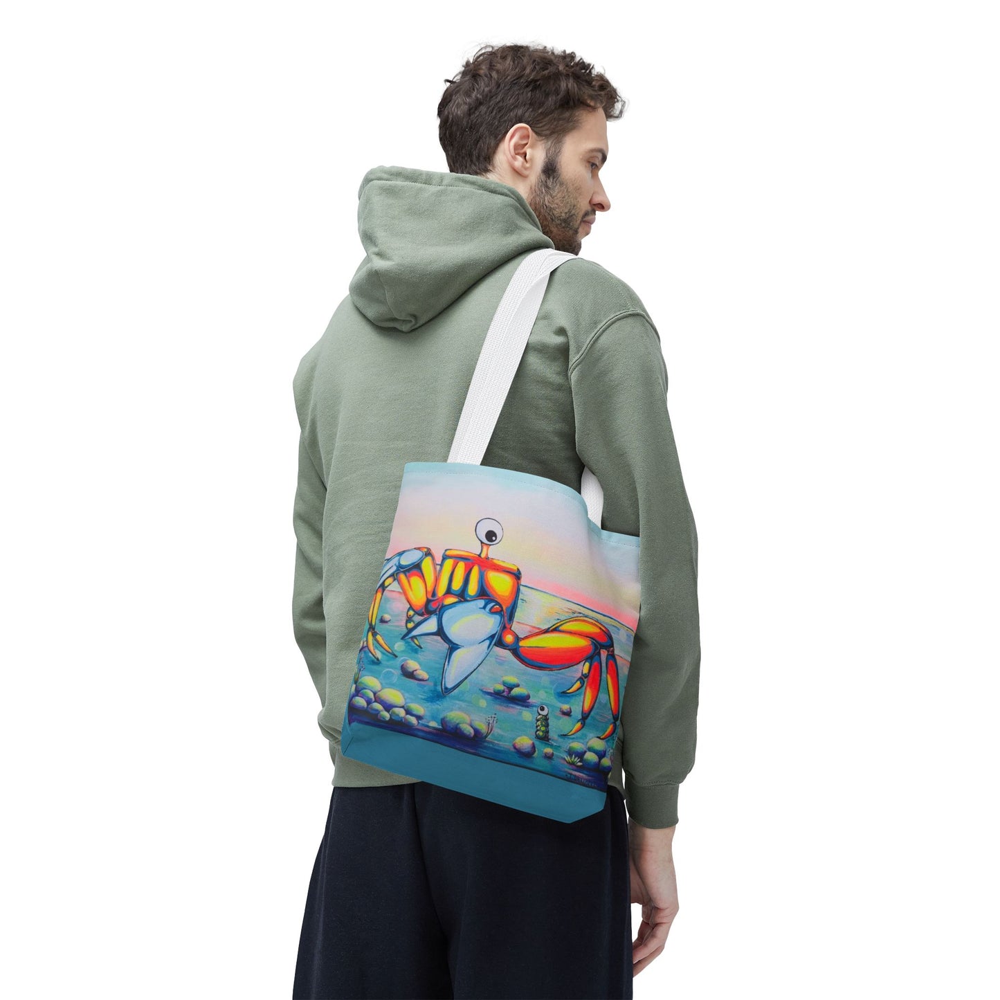 Premium Cyclops Crab Tote Bag, Original Artist Design, Reusable Shopping Tote,  Eco-Friendly