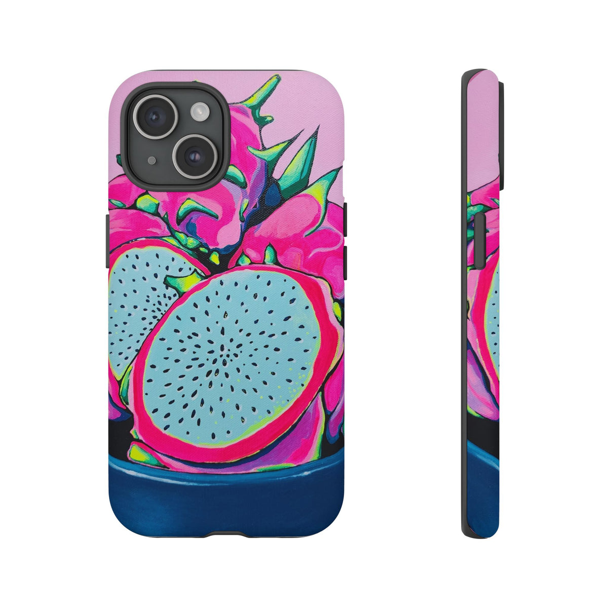 Coque de téléphone résistante Pitaya Rose Néon