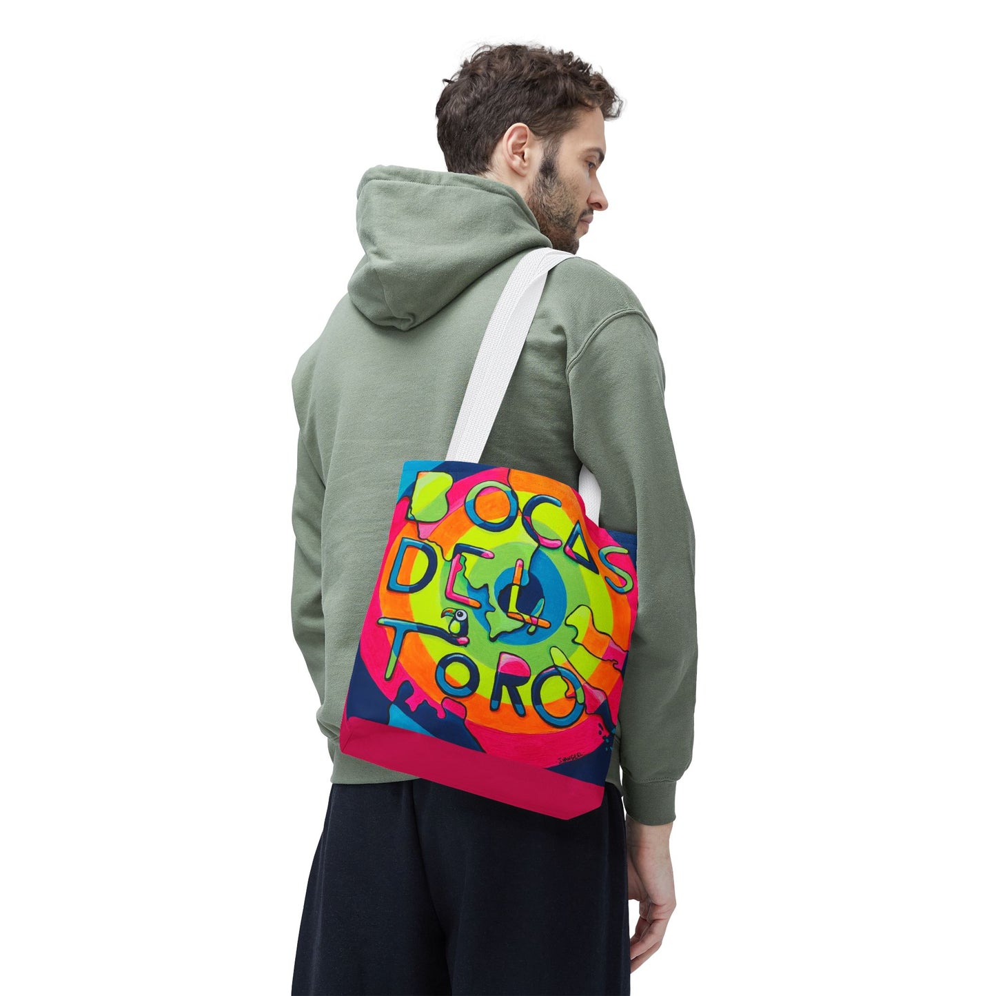 Premium Bocas Del Toro Islands Tote Bag, Original Artist Design, Reusable Shopping Tote,  Eco-Friendly