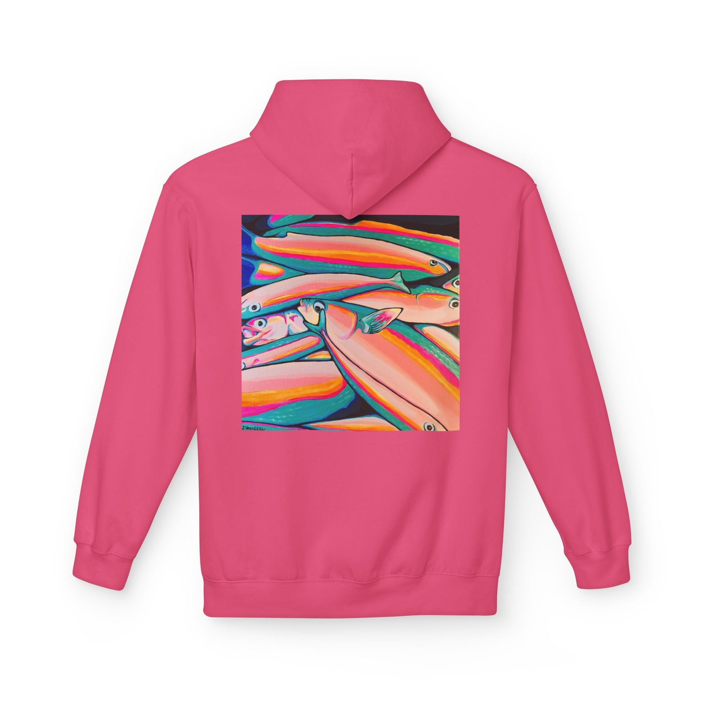 Unisex Neon Fish Soft Hoodie