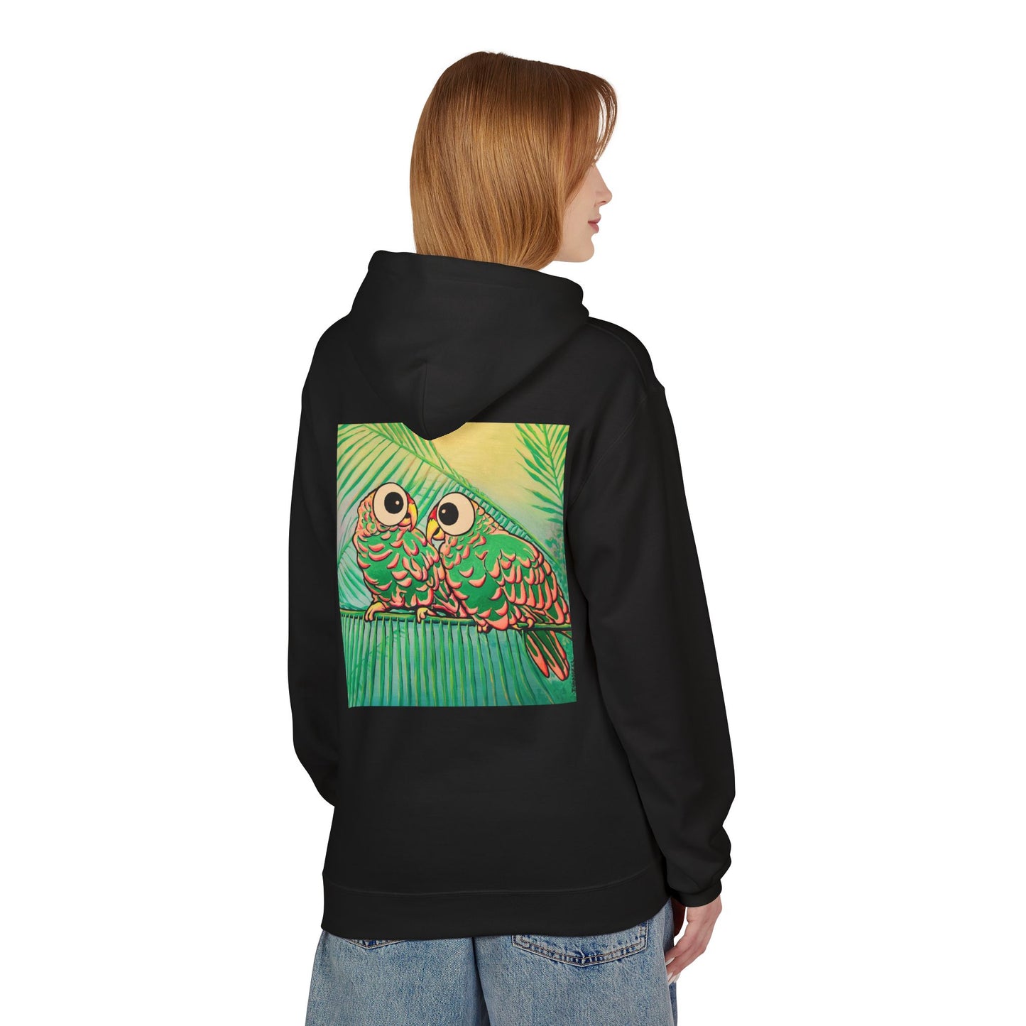 Unisex Chatty Cyclops Parrots Soft Hoodie