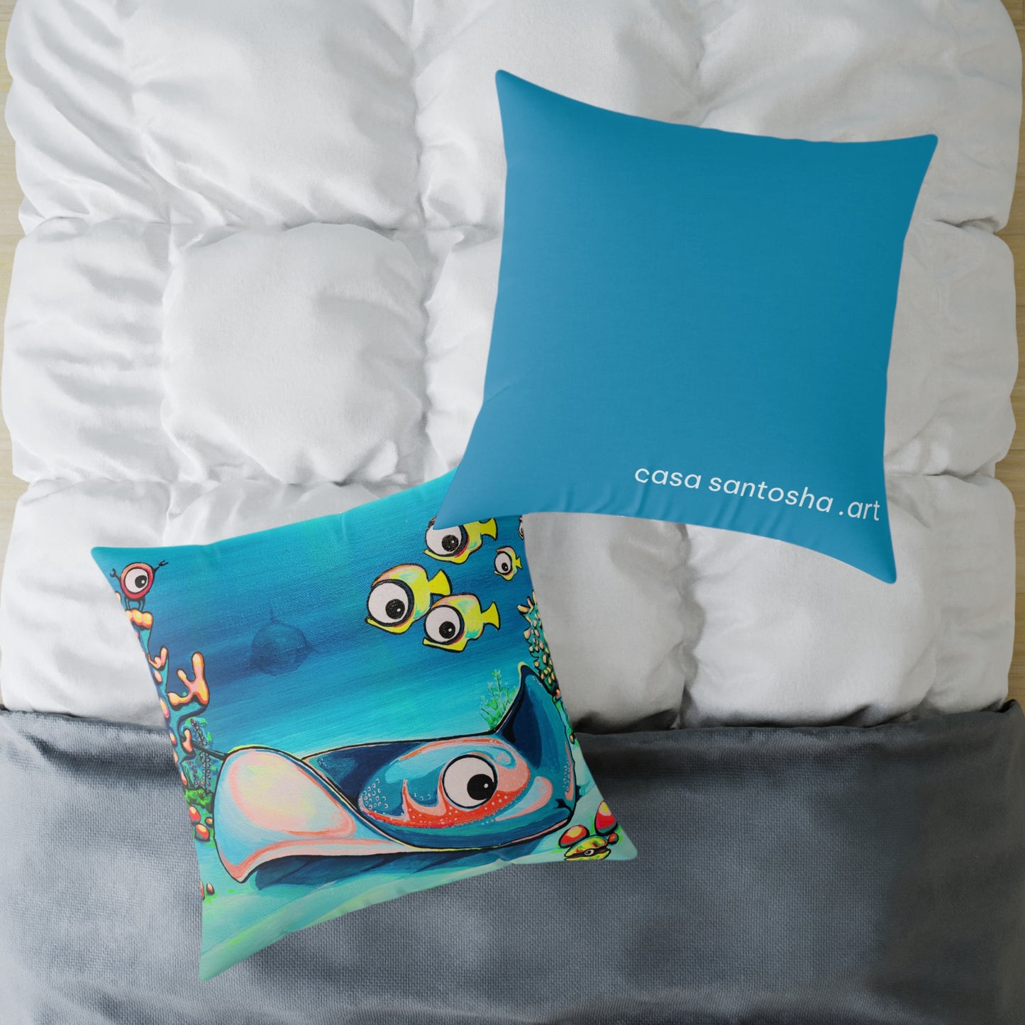 Cyclops Stingray Art Canvas Decorative Pillow
