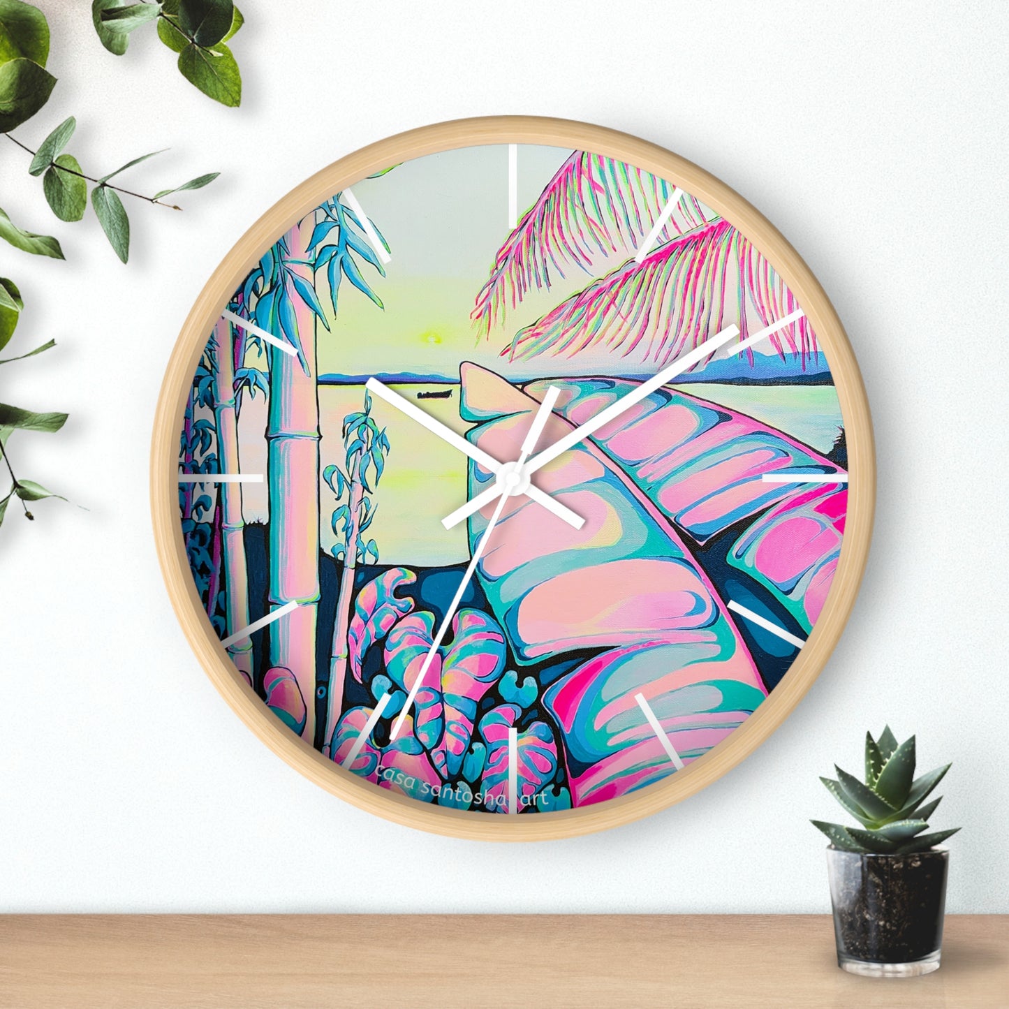 Horloge murale pop art Sérénité Bocas