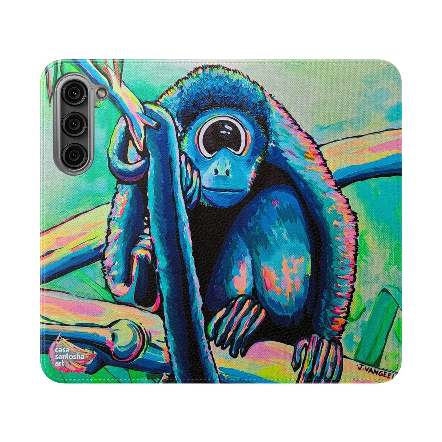 Cyclops Monkey Flip Phone Case – Wallet Cover with Card Slots
