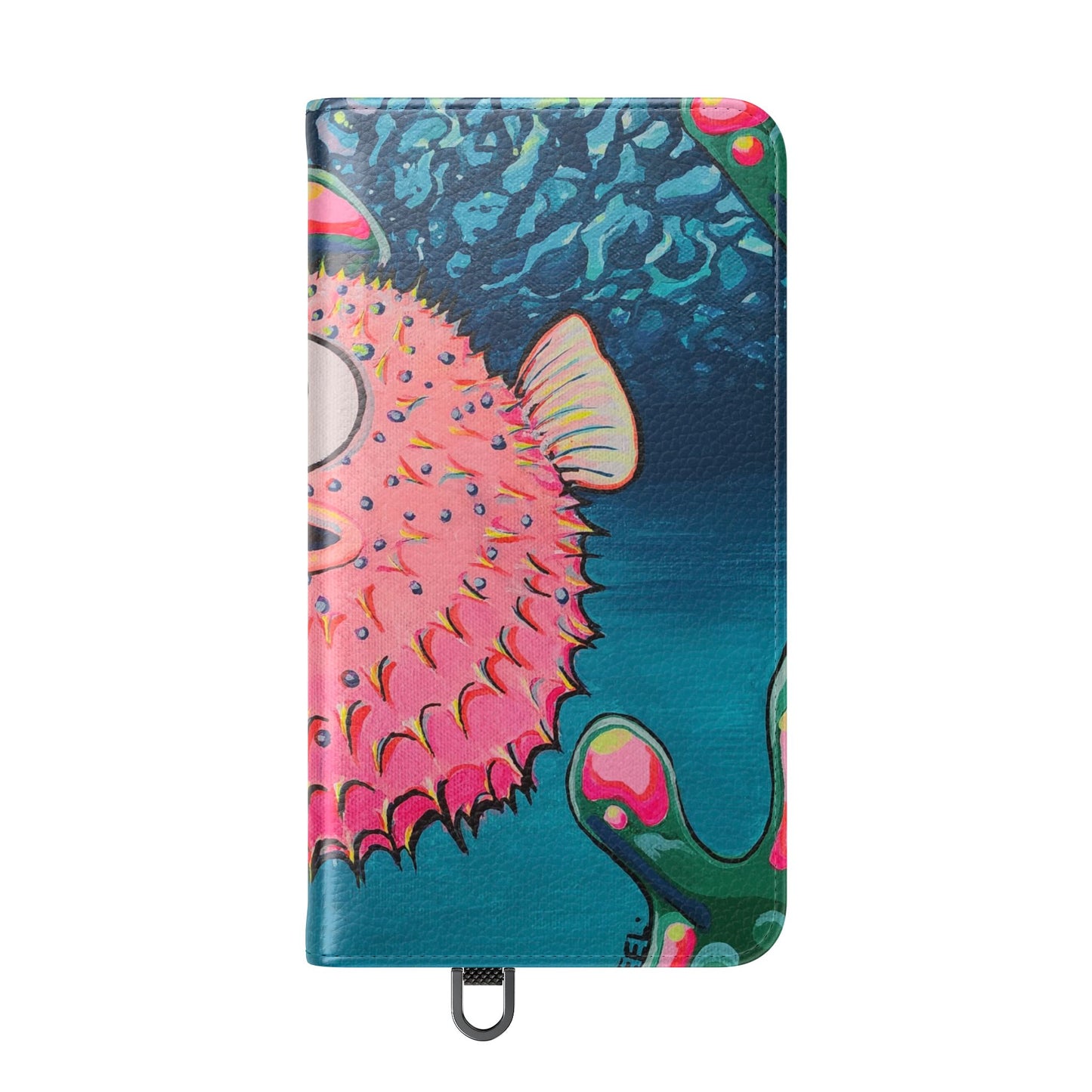 Cyclops Pufferfish Flip Phone Case – Wallet Cover with Card Slots