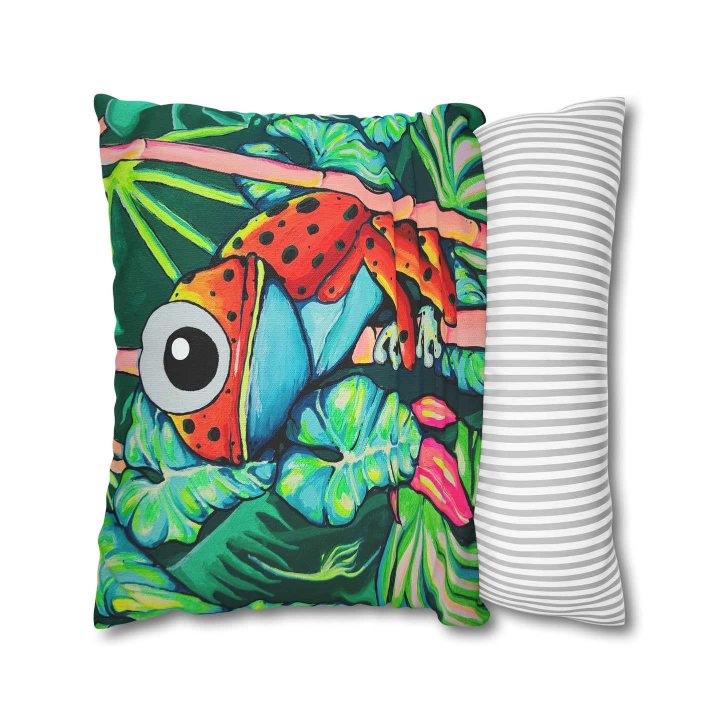 Cyclops Red Frog Pillowcase for Throw Pillow, Cover Only