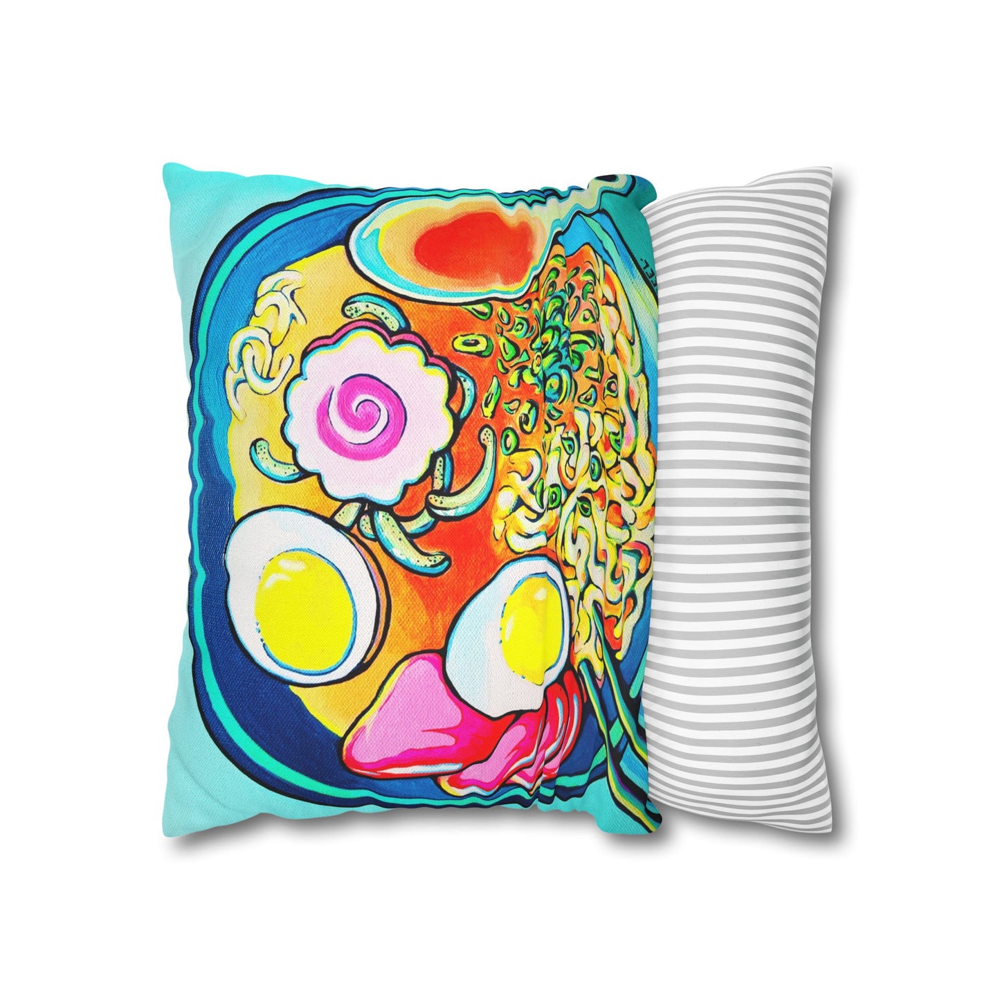 Neon Ramen Pillowcase for Throw Pillow, Cover Only