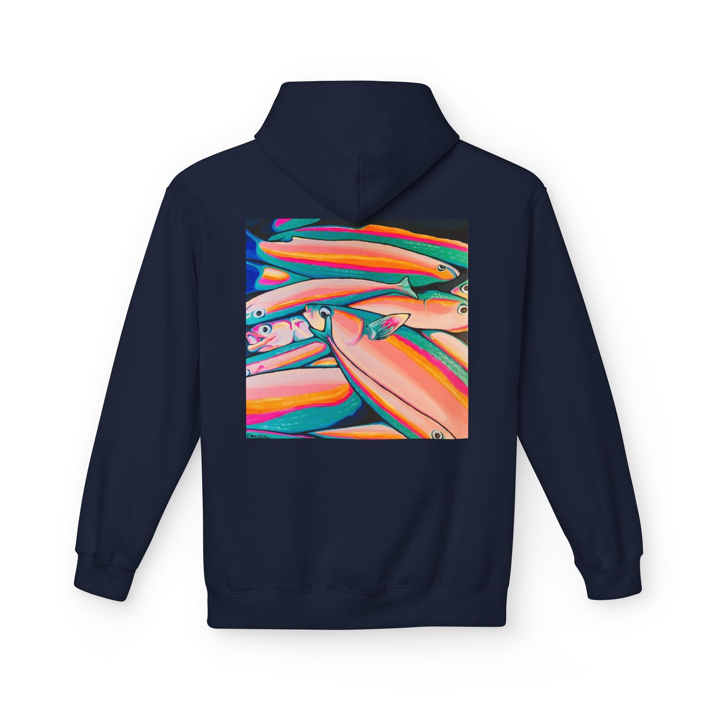 Unisex Neon Fish Soft Hoodie