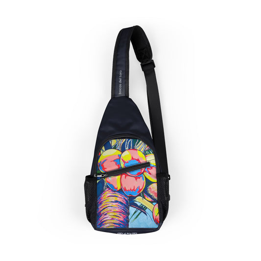 Neon Coconuts Art Sling Bag - Travel or Everyday Chest Bag
