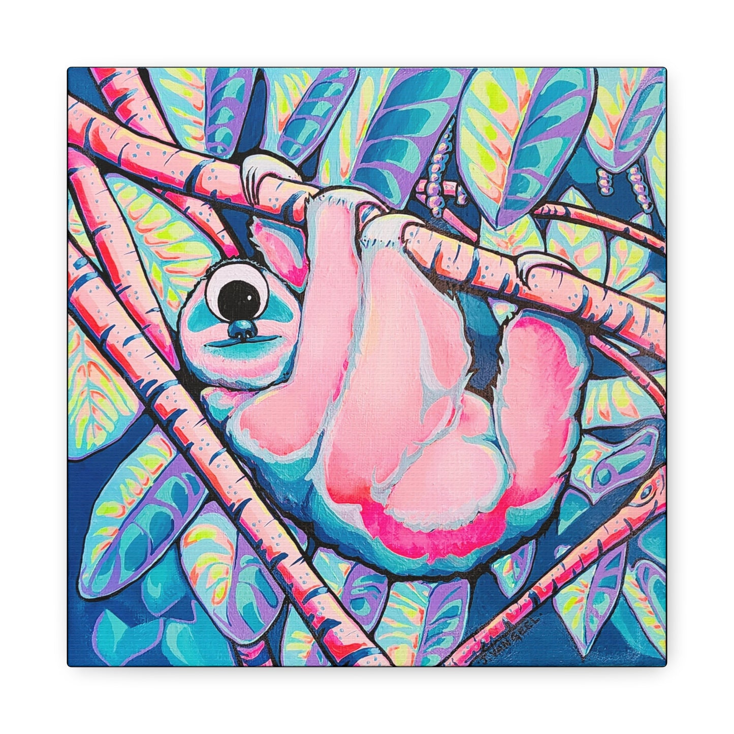 Cyclops Sloth Canvas Wall Art