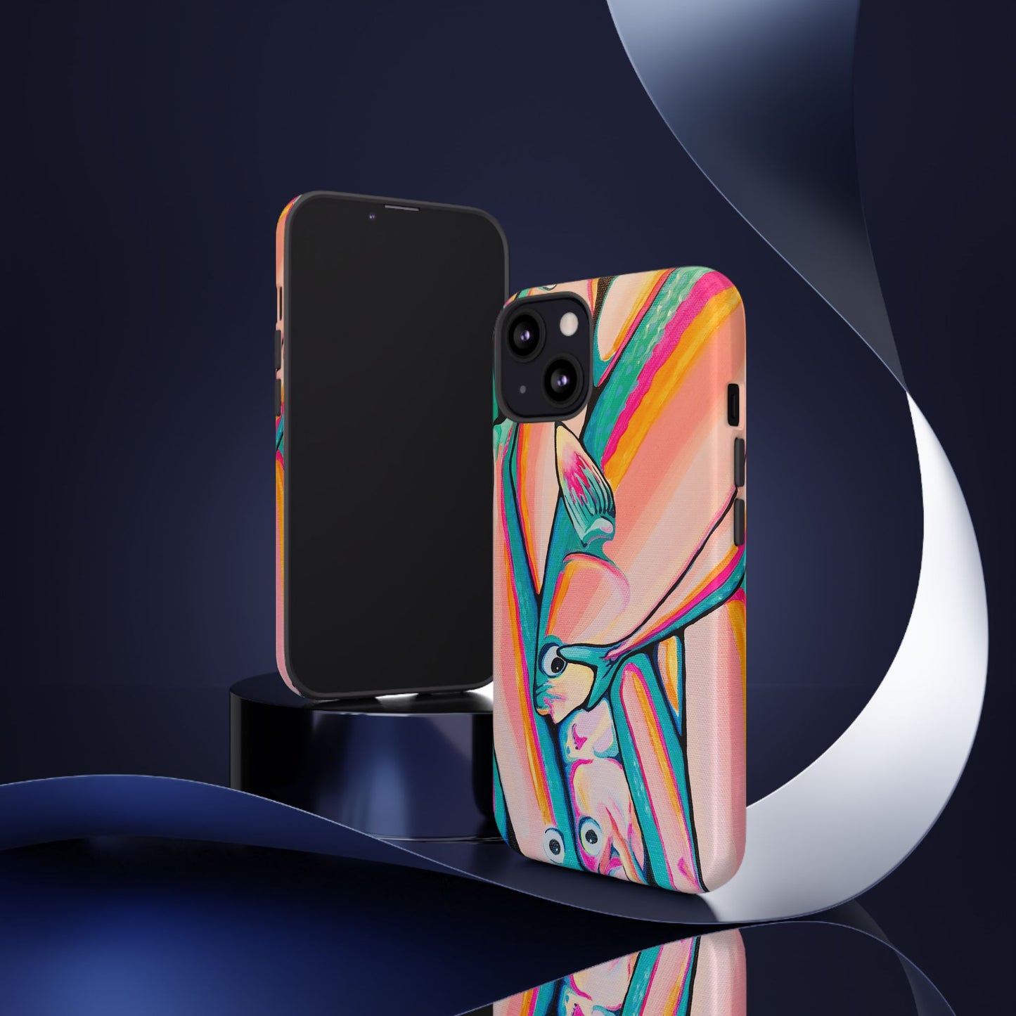 Neon Fish Tough Phone Case