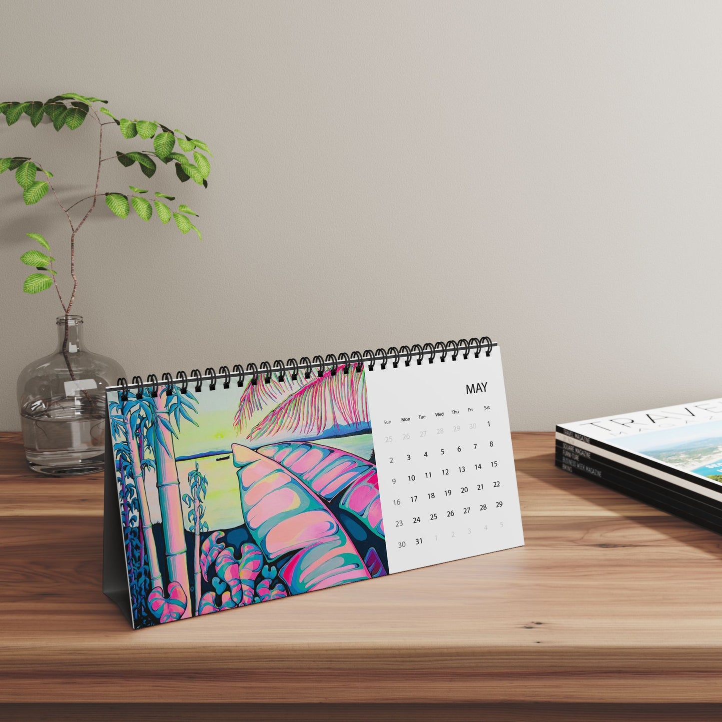 Vibrant Art Desktop Calendar 2027