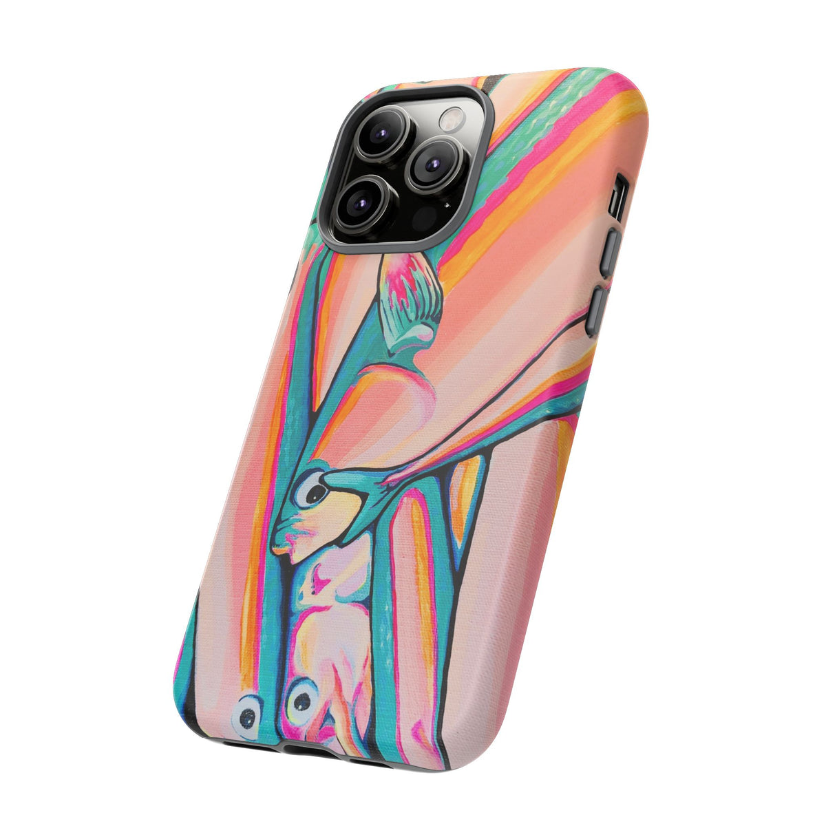 Neon Fish Tough Phone Case