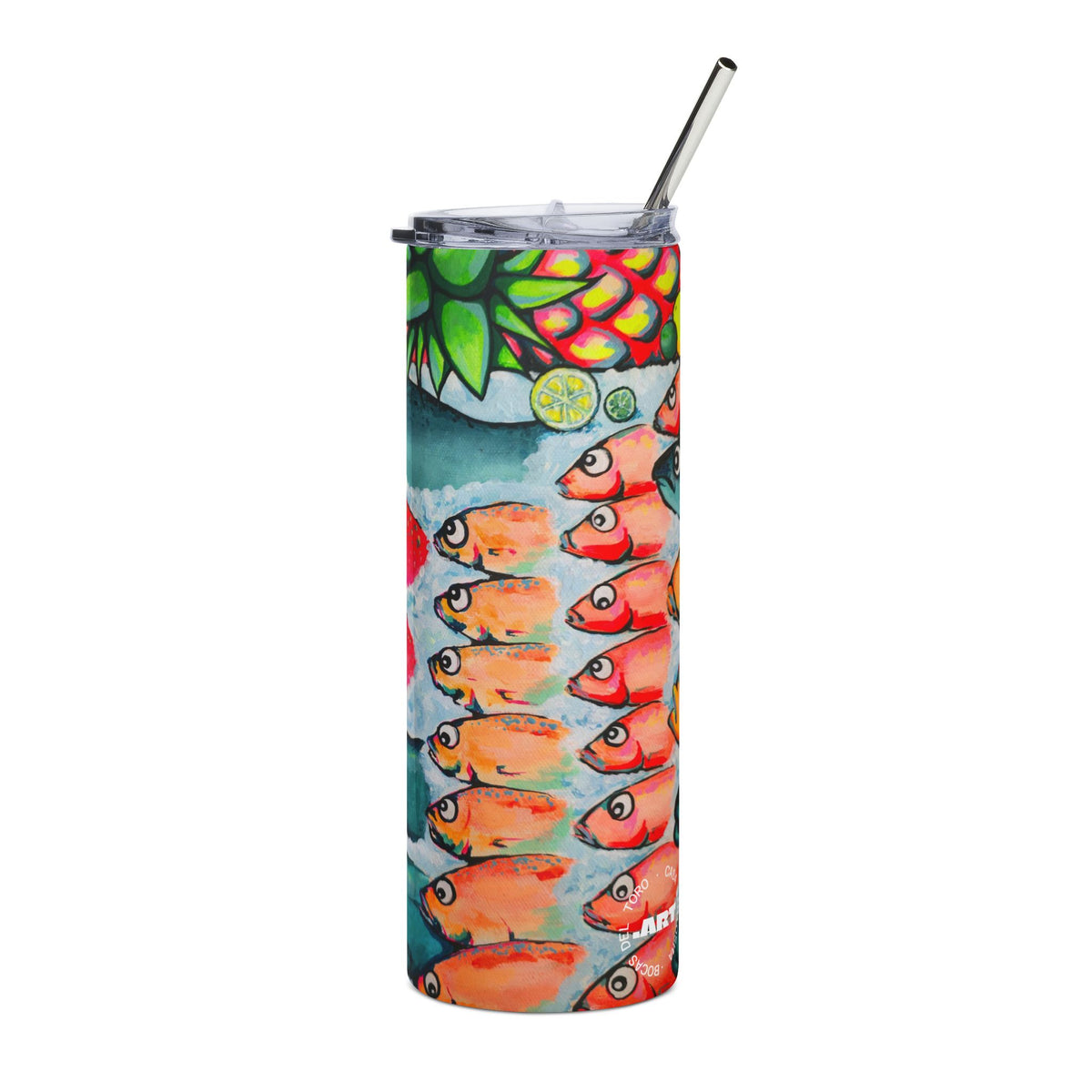 Neon Cabo Fish Market Stainless Steel Tumbler