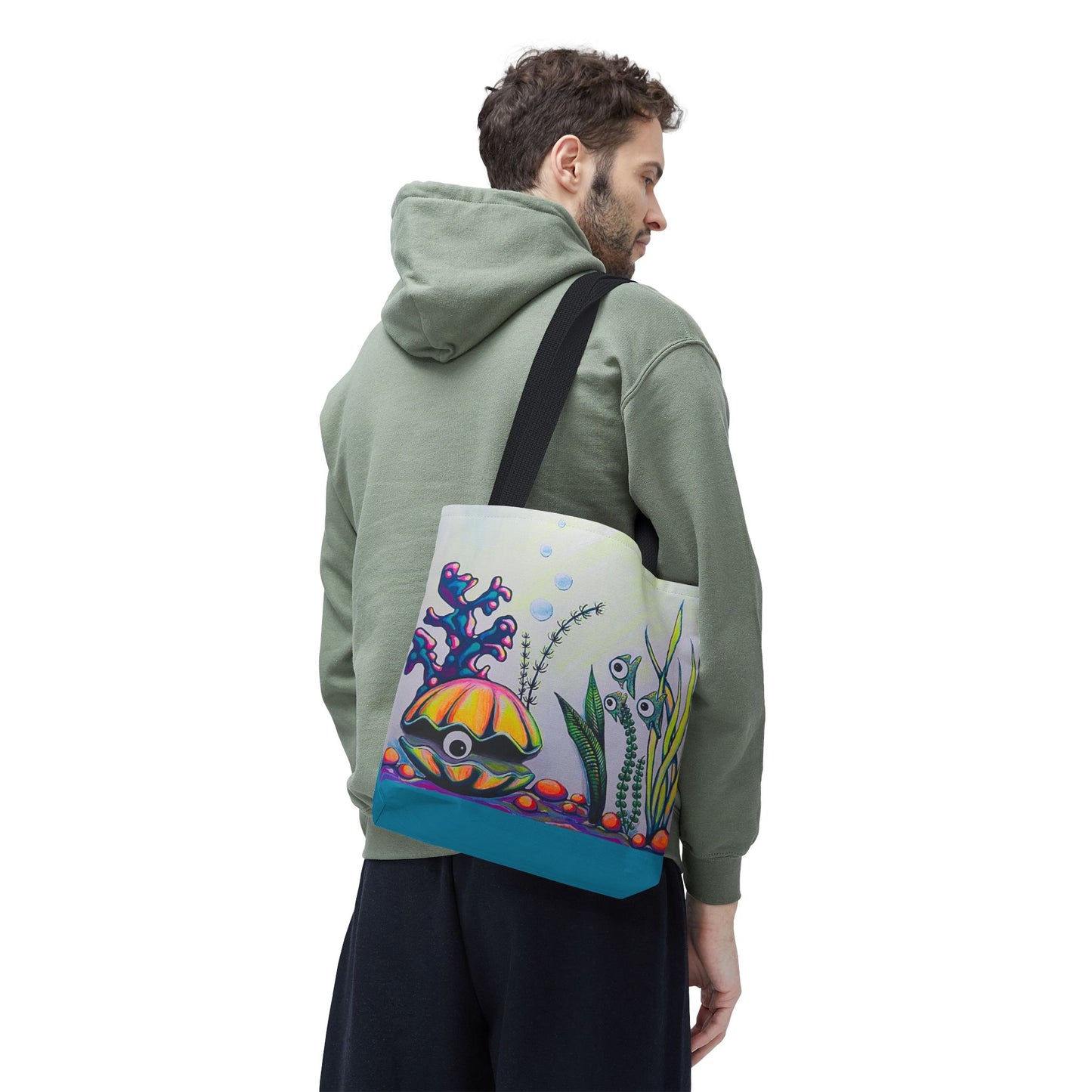 Premium Cyclops Clam Tote Bag, Original Artist Design, Reusable Shopping Tote,  Eco-Friendly