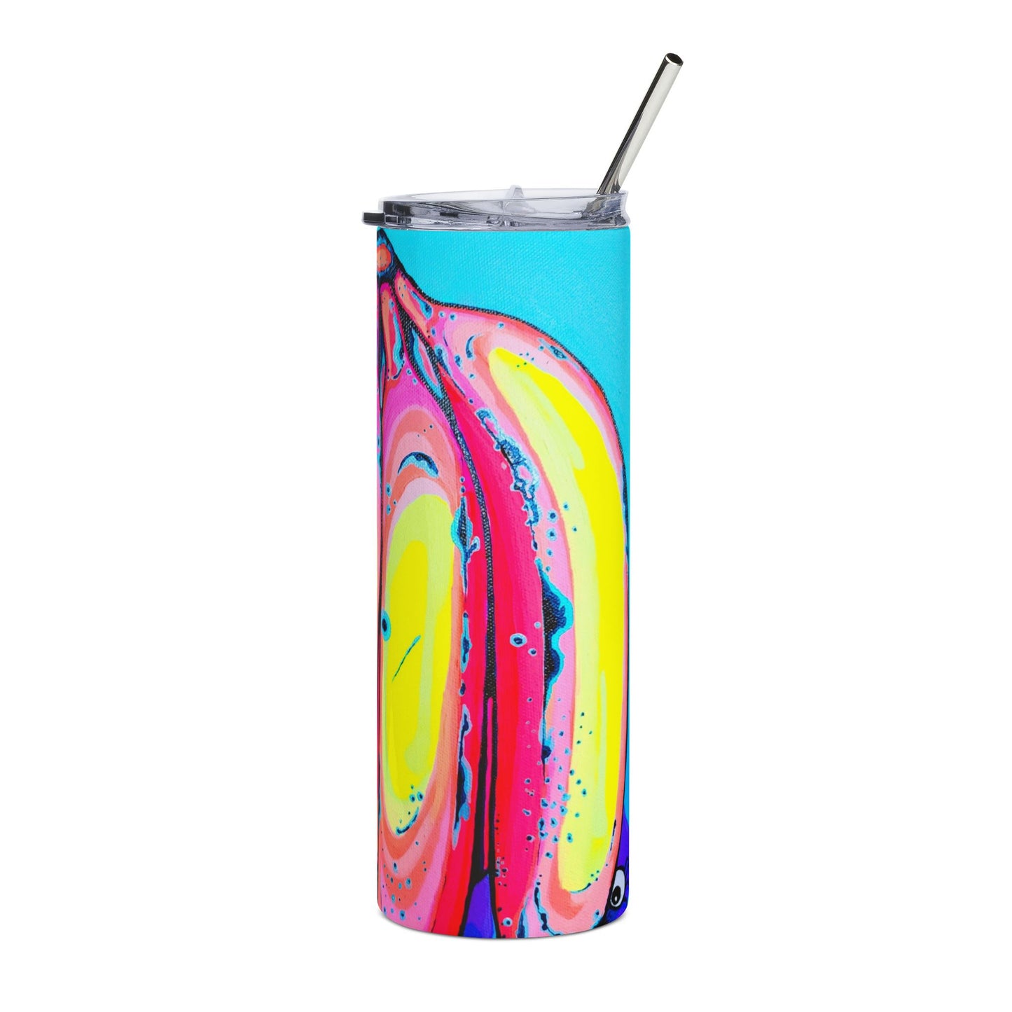 Neon Fat Bananas Stainless Steel Tumbler, 20oz | Fun Travel Mug, Eco-Friendly