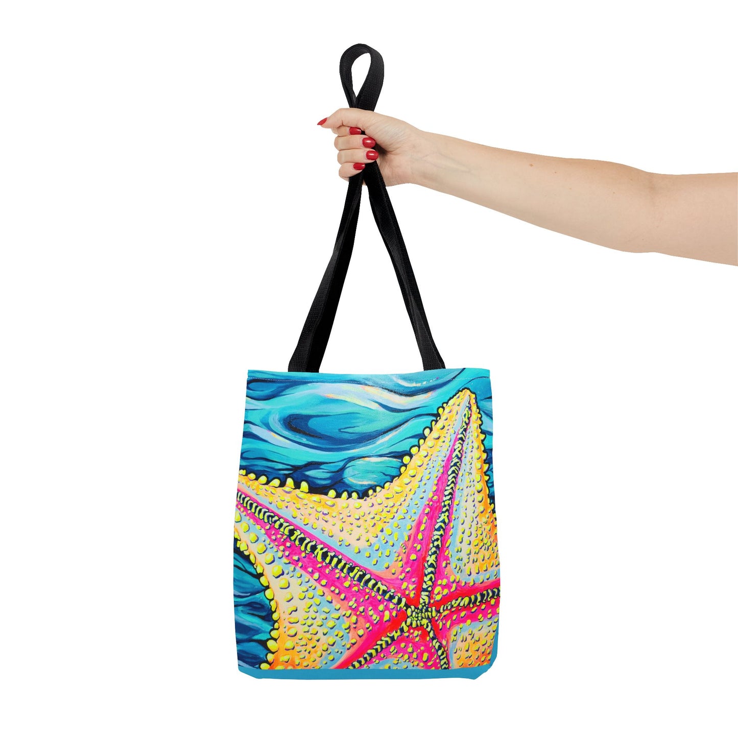 Premium Starfish Beach Bocas Tote Bag, Original Artist Design, Reusable Shopping Tote, Eco-Friendly