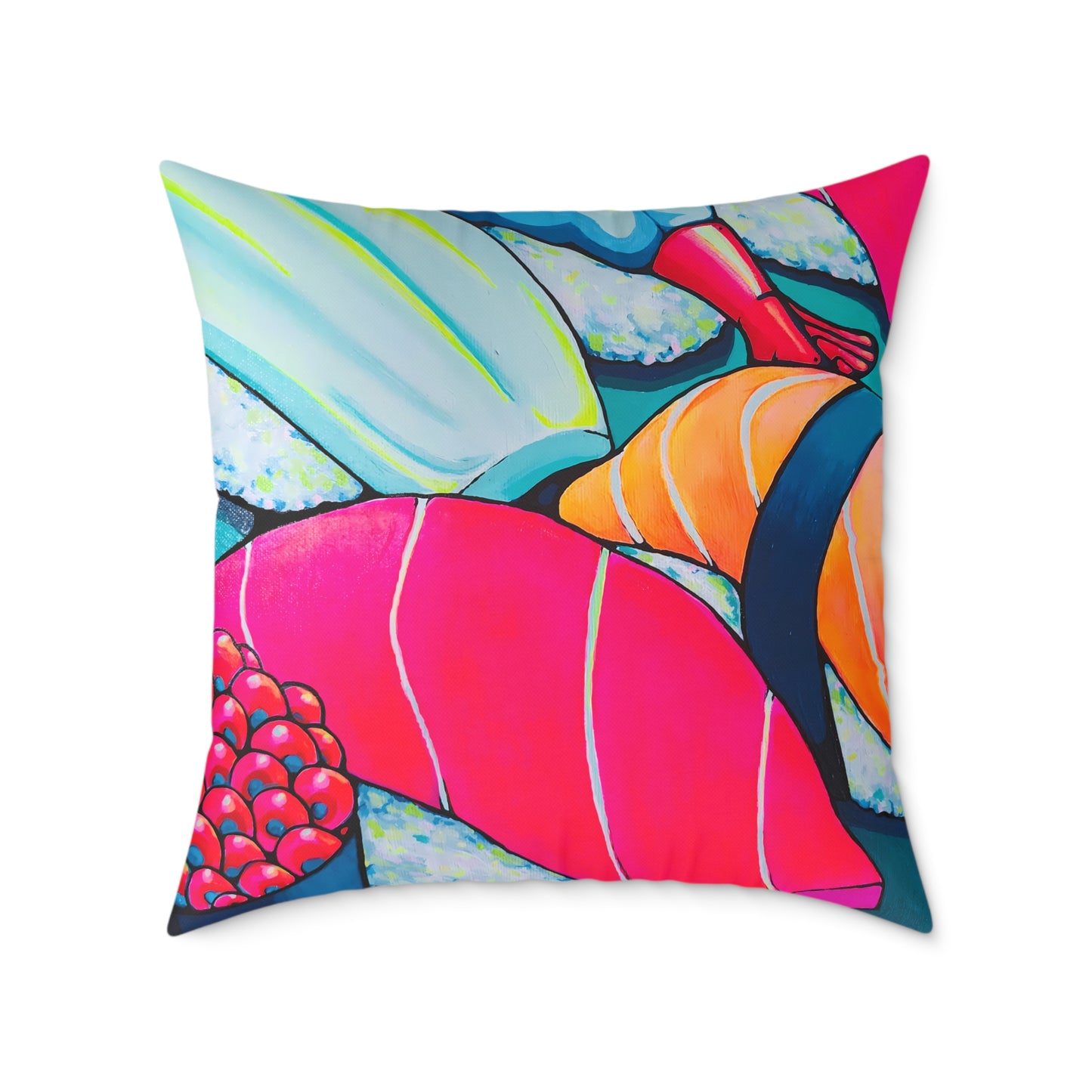 Toile décorative Neon Sushi Art Oreiller