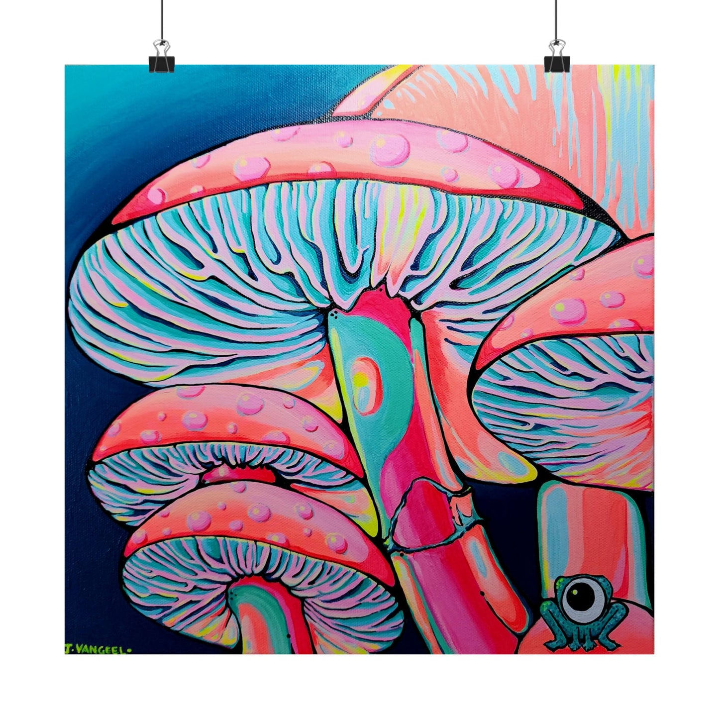 Trippy Mushrooms Giclée Art Poster