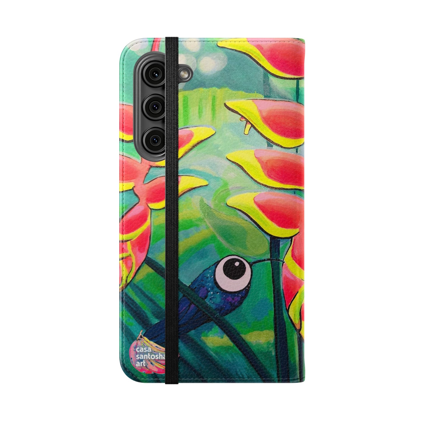 Cyclops Hummingbirds Flip Phone Case – Wallet Cover with Card Slots