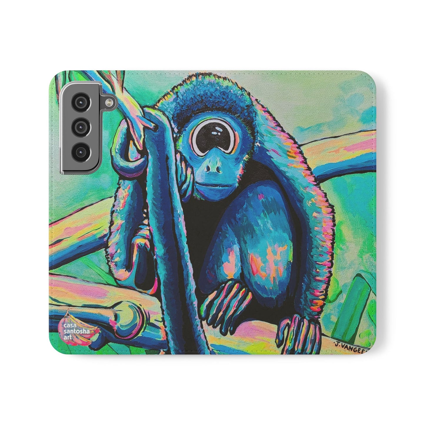 Cyclops Monkey Flip Phone Case – Wallet Cover with Card Slots
