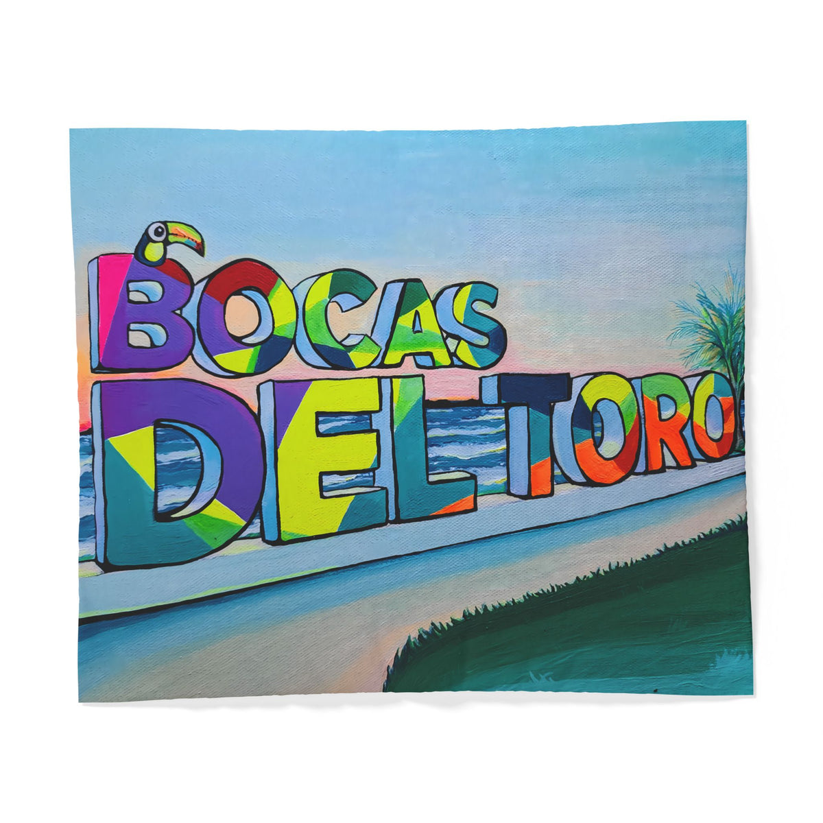 Bocas Del Toro Sign Duvet Cover