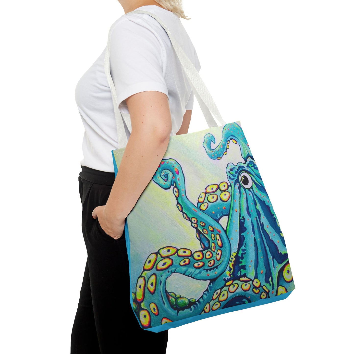 Premium Cyclops Octopus Tote Bag, Original Artist Design, Reusable Shopping Tote,  Eco-Friendly