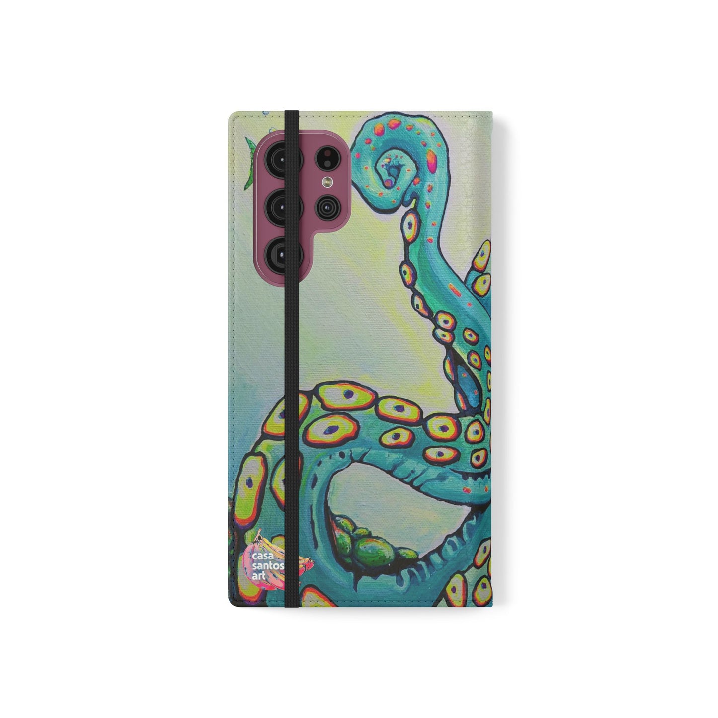 Cyclops Octopus Flip Phone Case – Wallet Cover with Card Slots