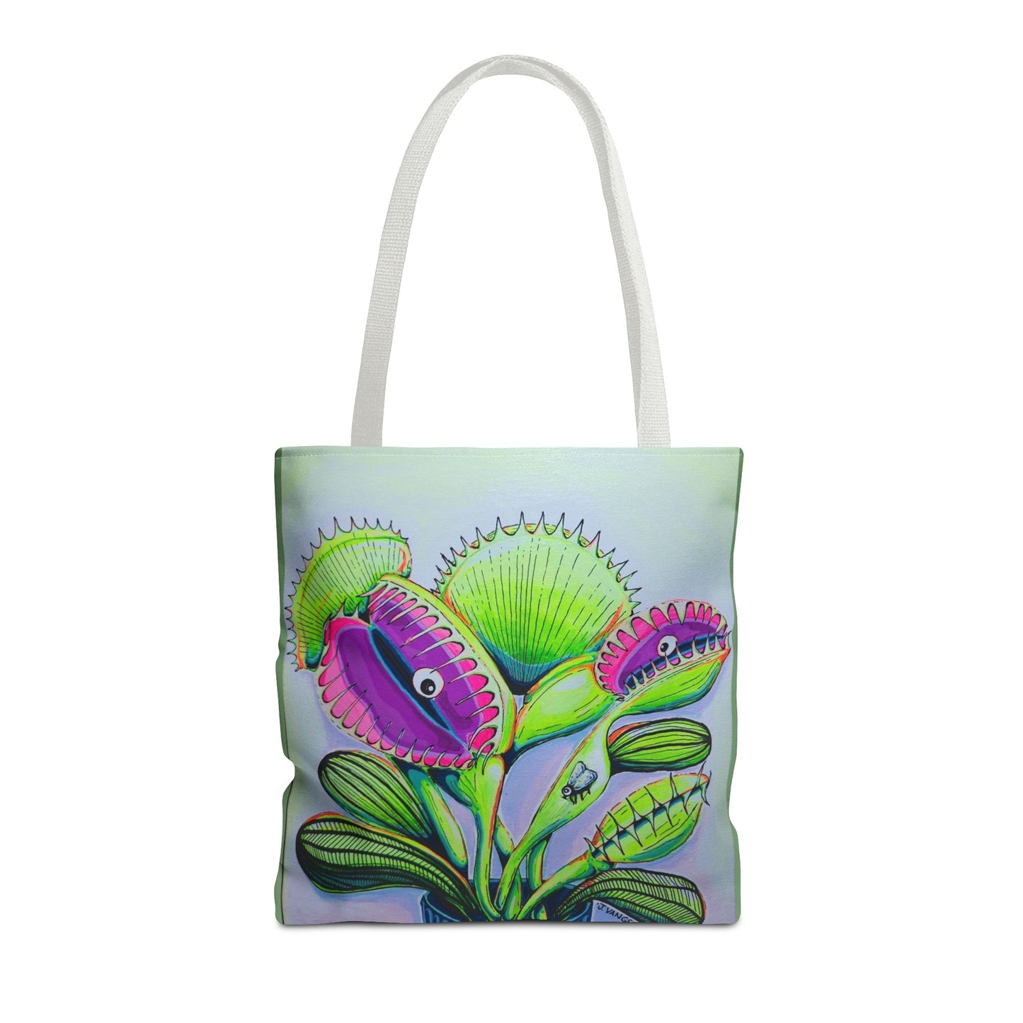 Premium Cyclops Venus Fly Trap Tote Bag, Original Artist Design, Reusable Shopping Tote,  Eco-Friendly