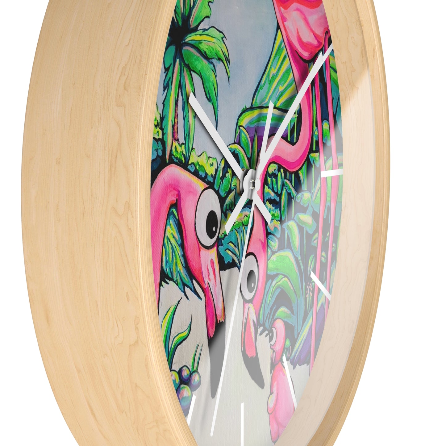 Cyclops Flamingo Family Pop Art Wall Clock