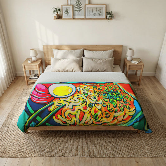 Neon Ramen Duvet Cover
