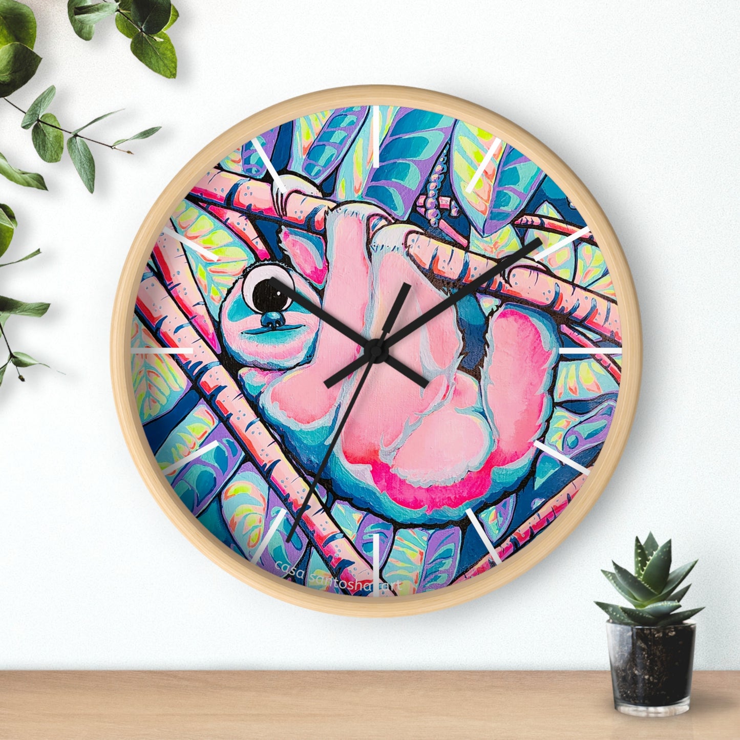 Cyclops Sloth Pop Art Wall Clock