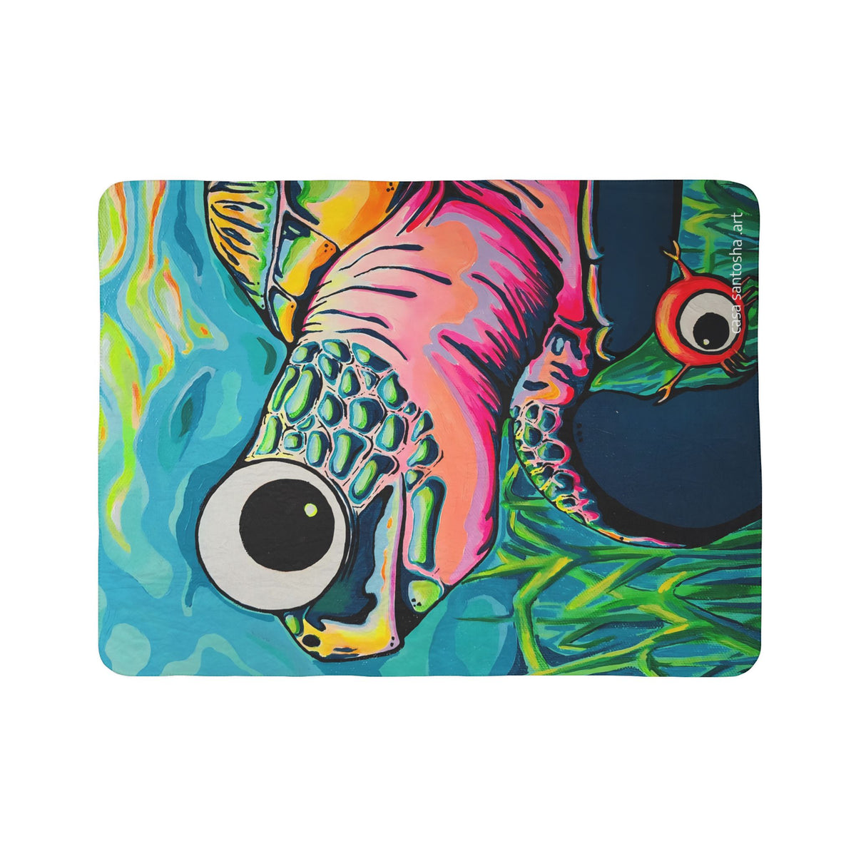 Cyclops Turtle Fleece Sherpa Blanket
