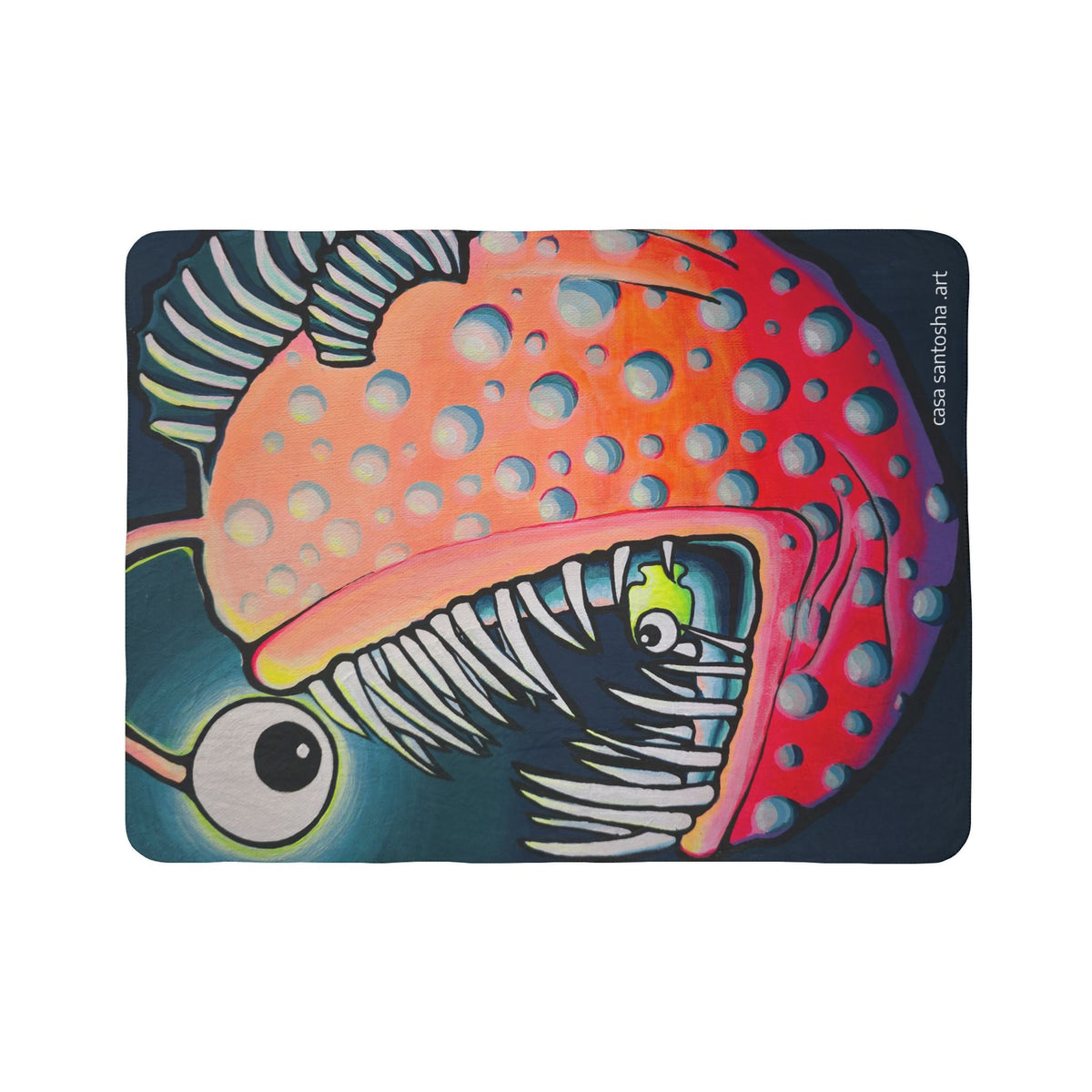 Cyclops Anglerfish Fleece Sherpa Blanket