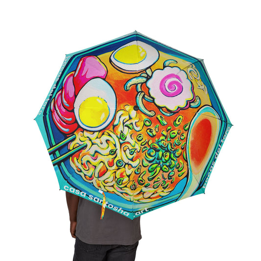 Neon Ramen Tropical Umbrella - Foldable & Stylish Rain Gear