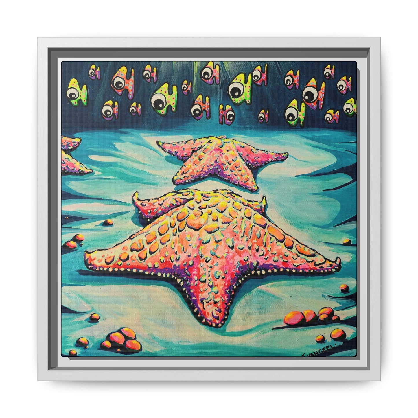 Framed Cyclops Starfish Canvas Print
