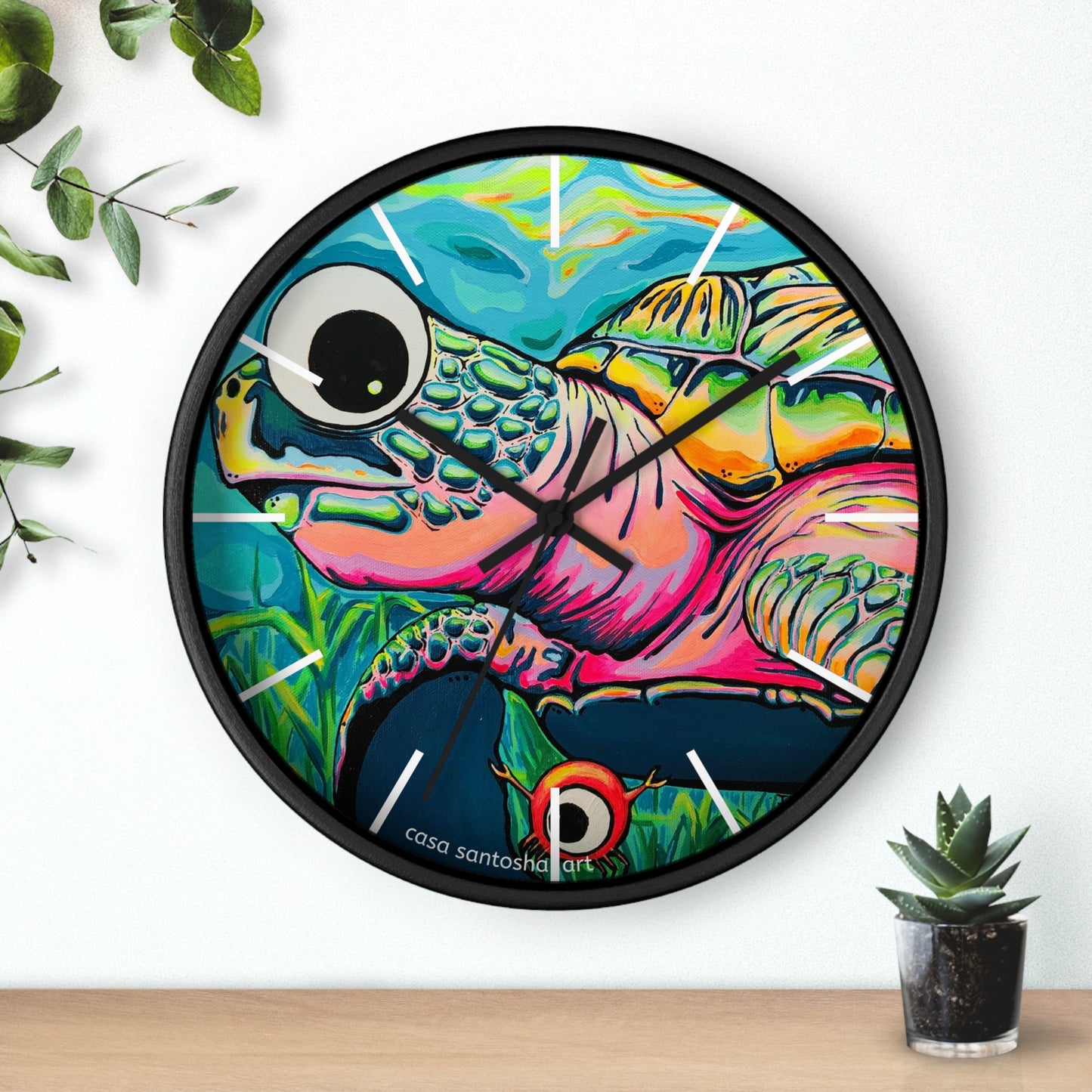 Cyclops Turtle Pop Art Wall Clock
