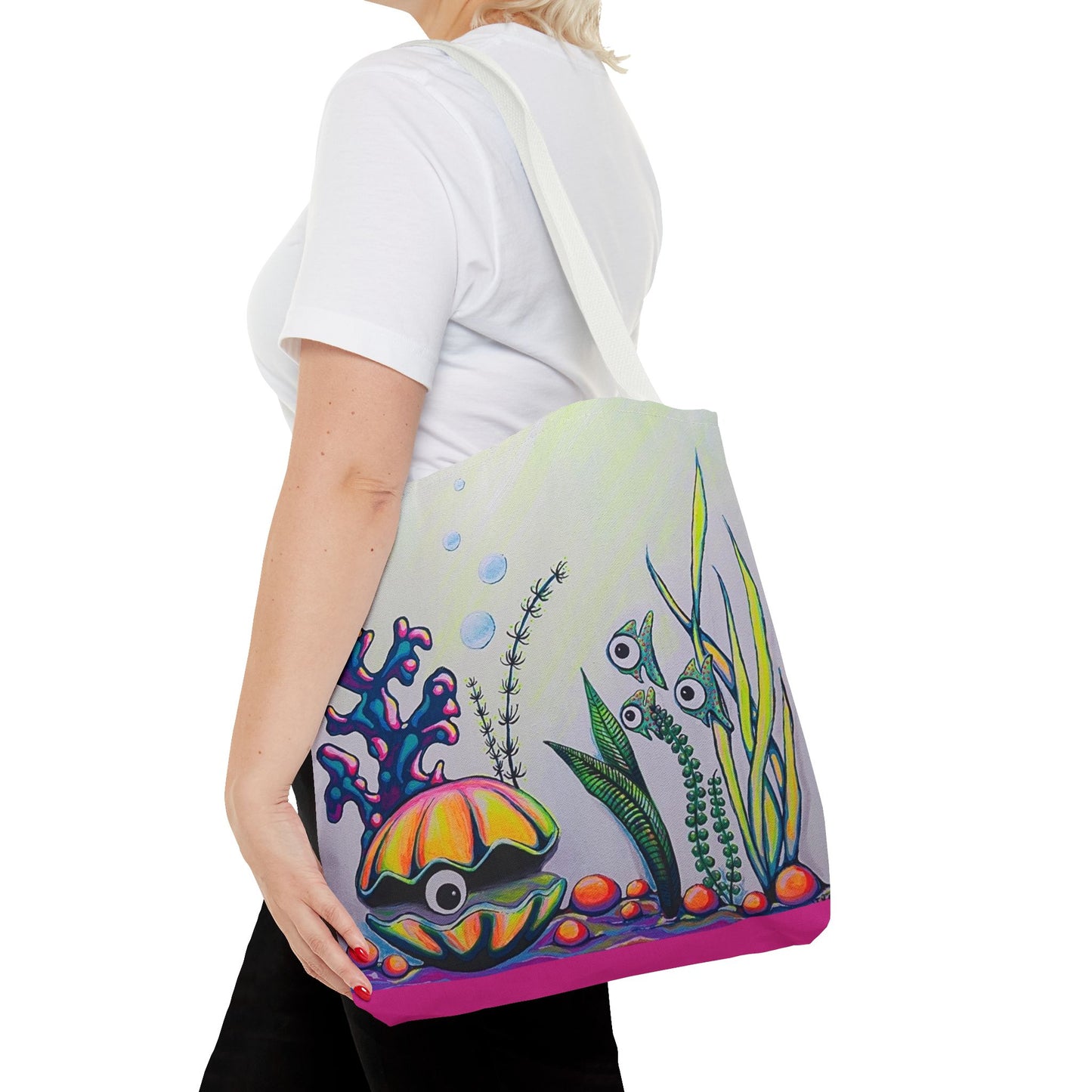 Premium Cyclops Clam Tote Bag, Original Artist Design, Reusable Shopping Tote,  Eco-Friendly