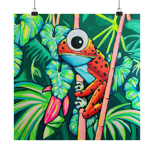 Cyclops Red Frog Giclée Art Poster