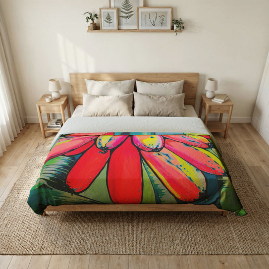 Neon Primitivo Bananas Duvet Cover