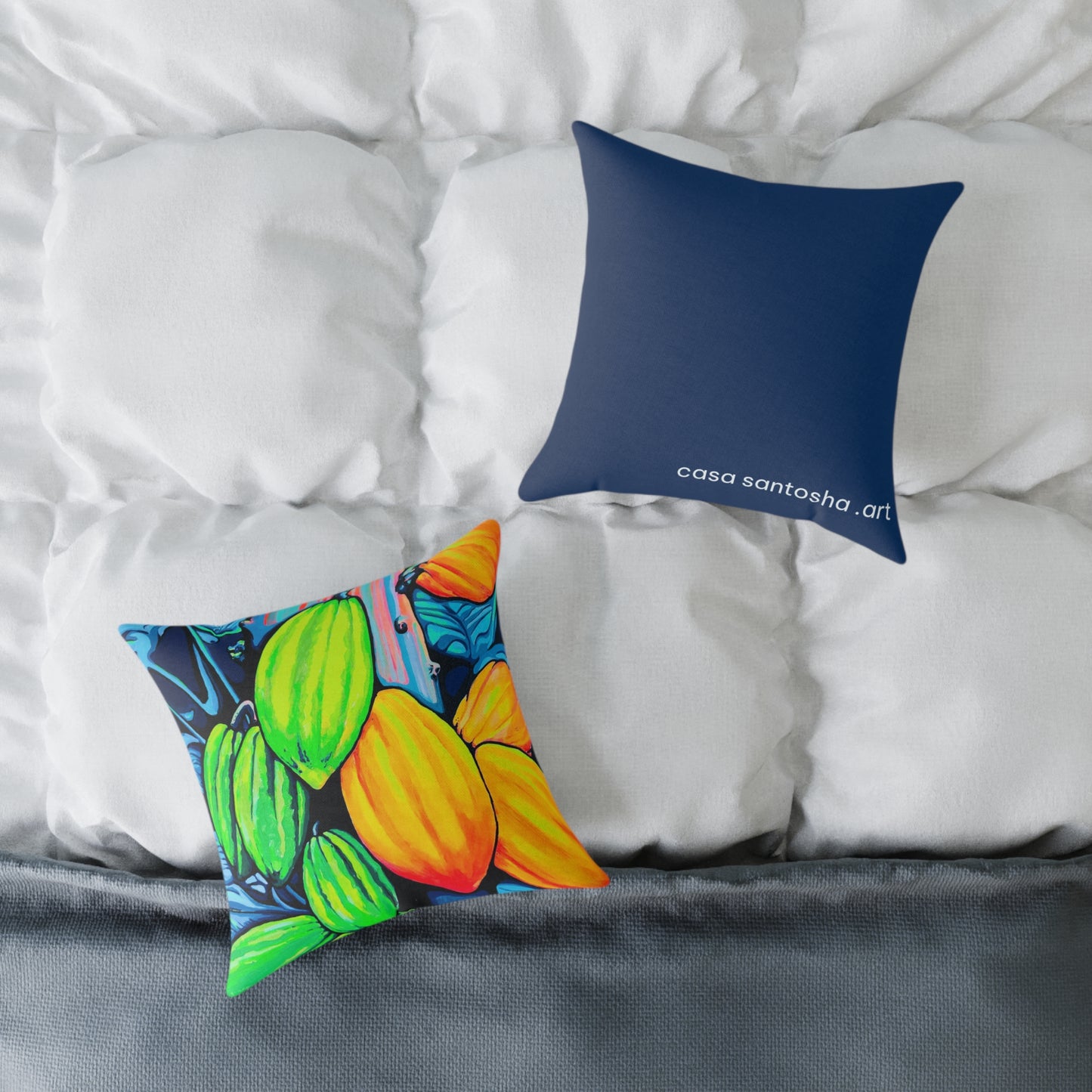 Neon Cacao Art Canvas Decorative Pillow