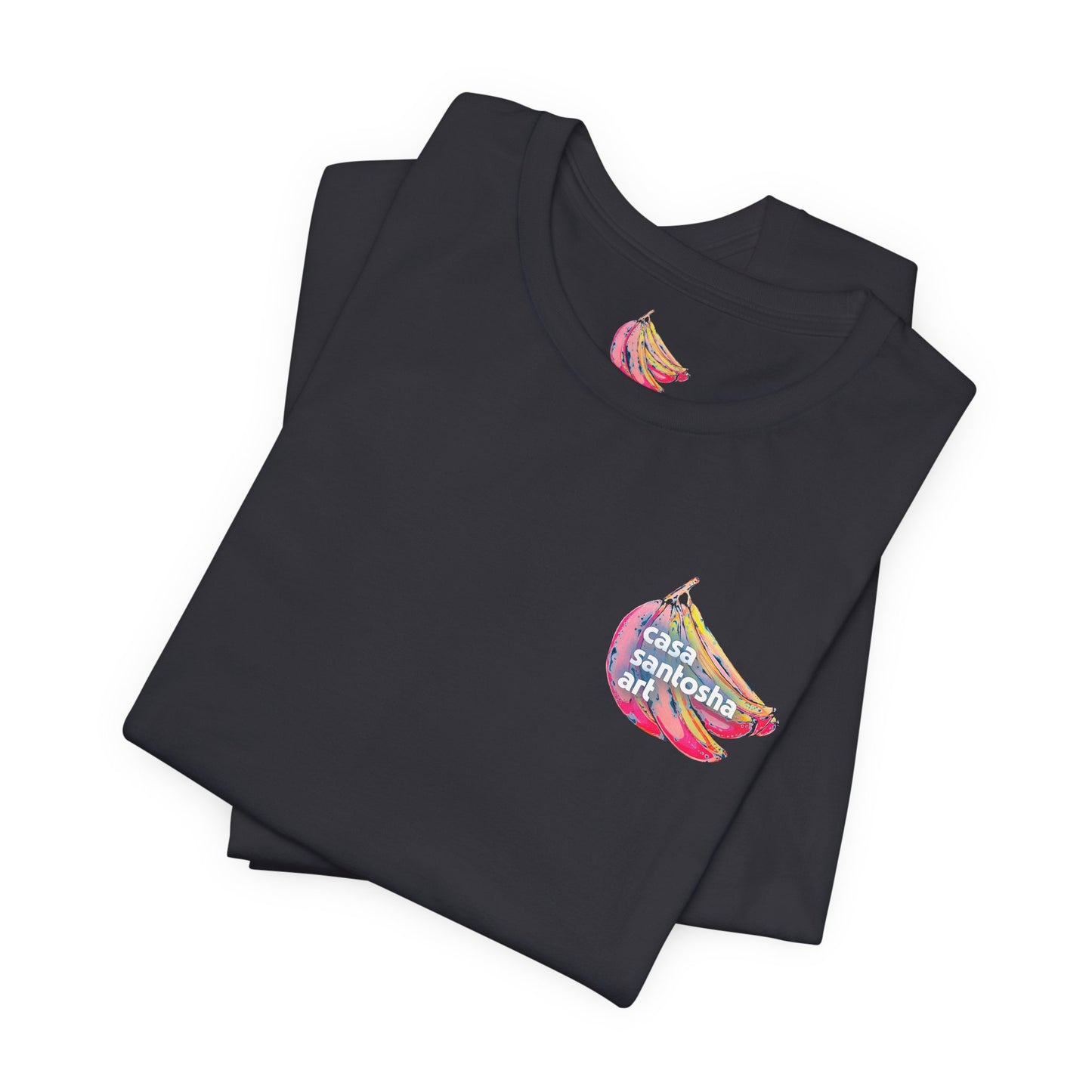 T-shirt unisexe néon à motif poisson frit