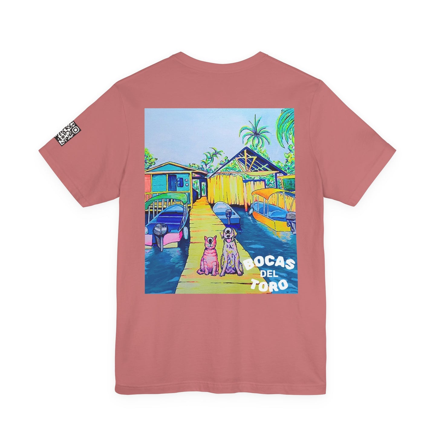 Unisex Cyclops Cat And Dog in Bocas Tee