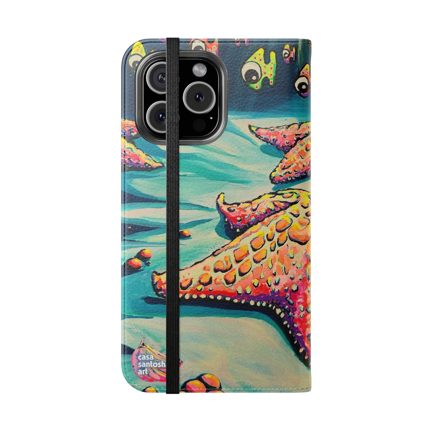 Cyclops Starfish Flip Phone Case – Wallet Cover with Card Slots