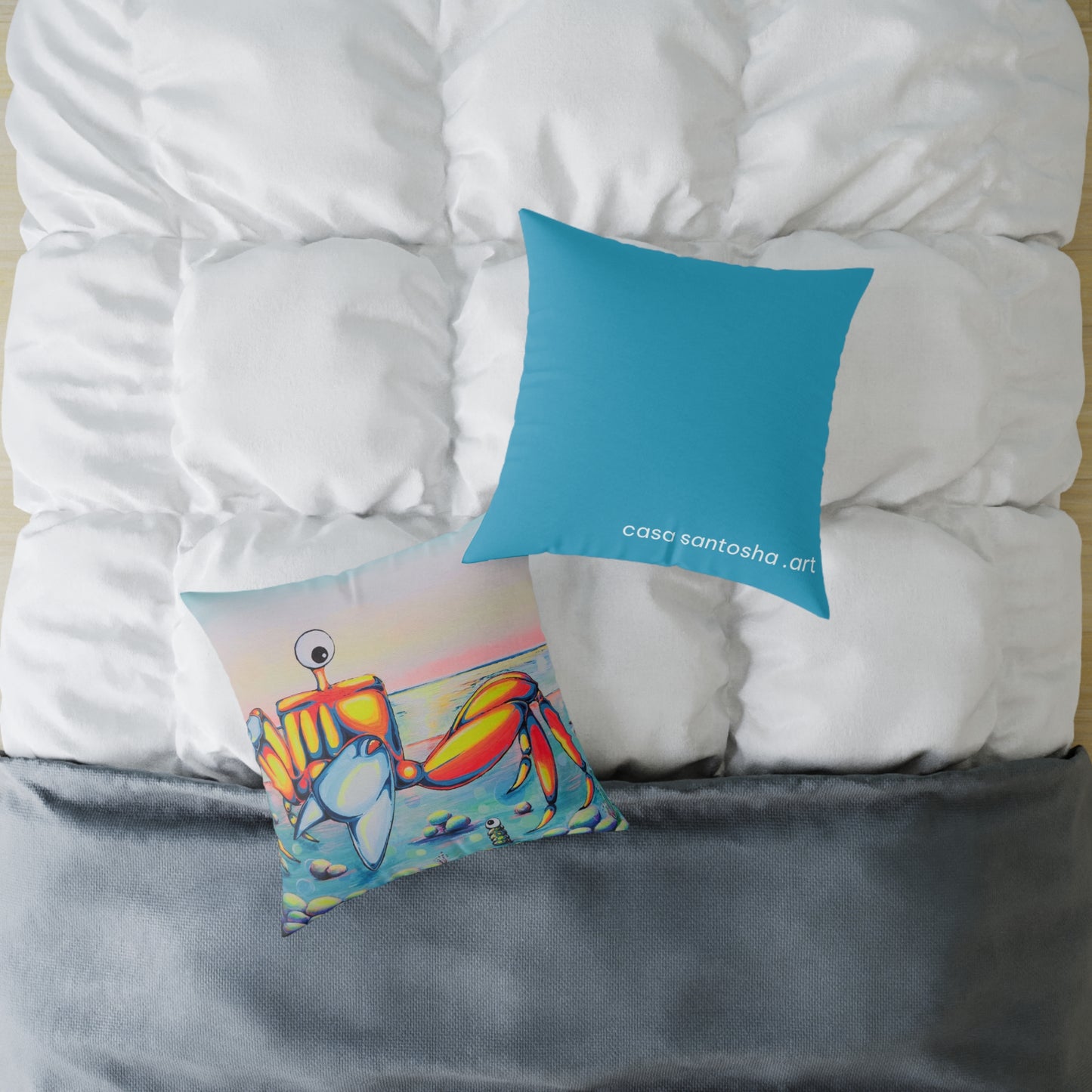 Cyclops Crab Art Canvas Decorative Pillow