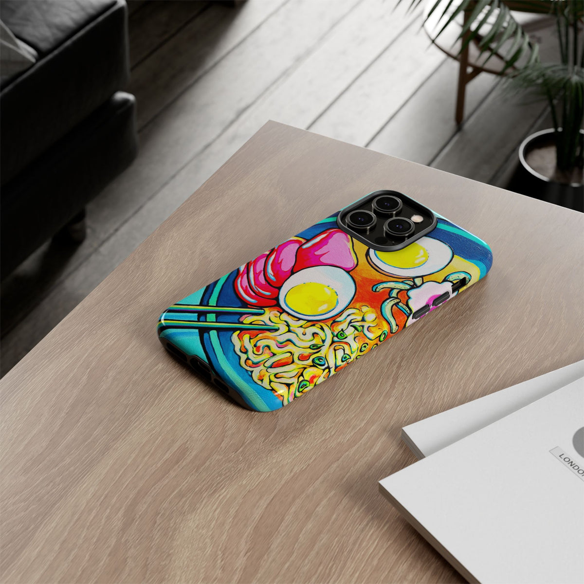 Coque de téléphone résistante Neon Ramen