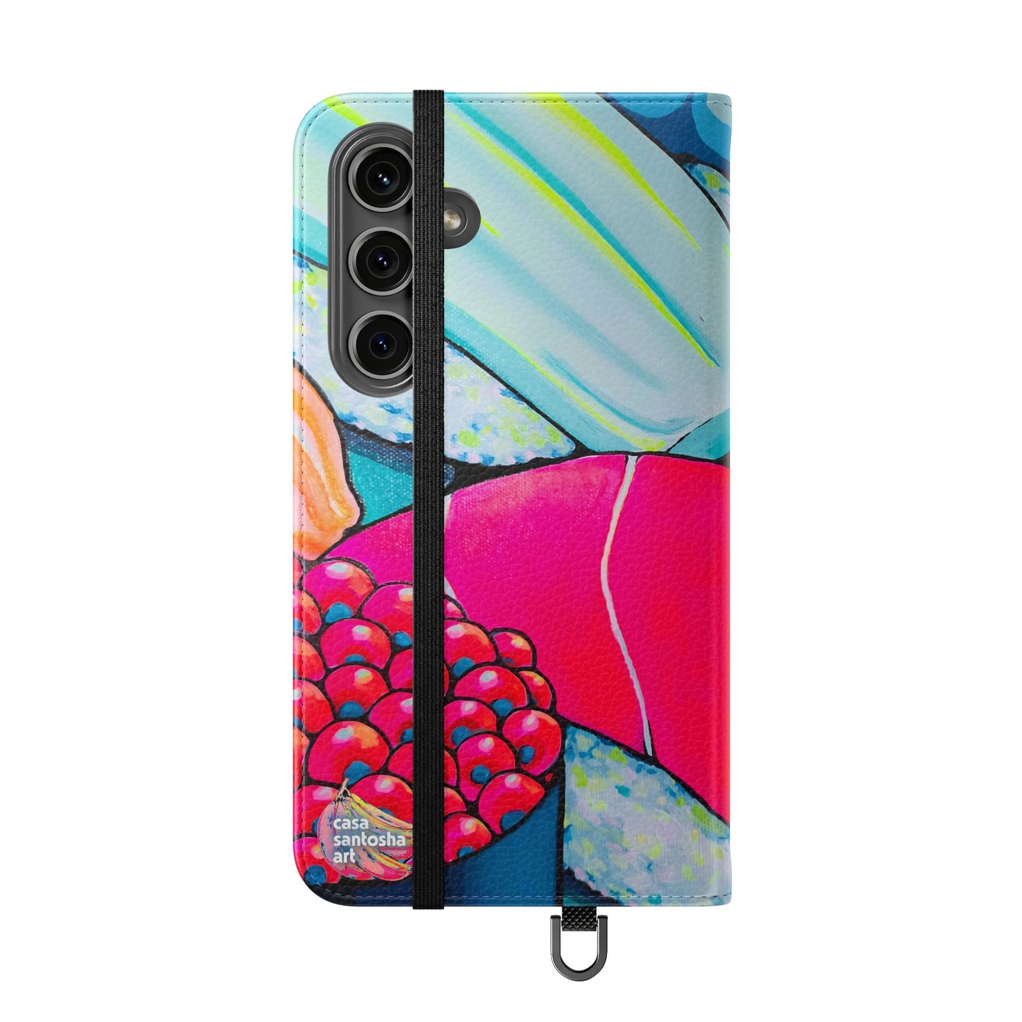 Étui portefeuille pour téléphone à clapet Neon Sushi avec porte-cartes