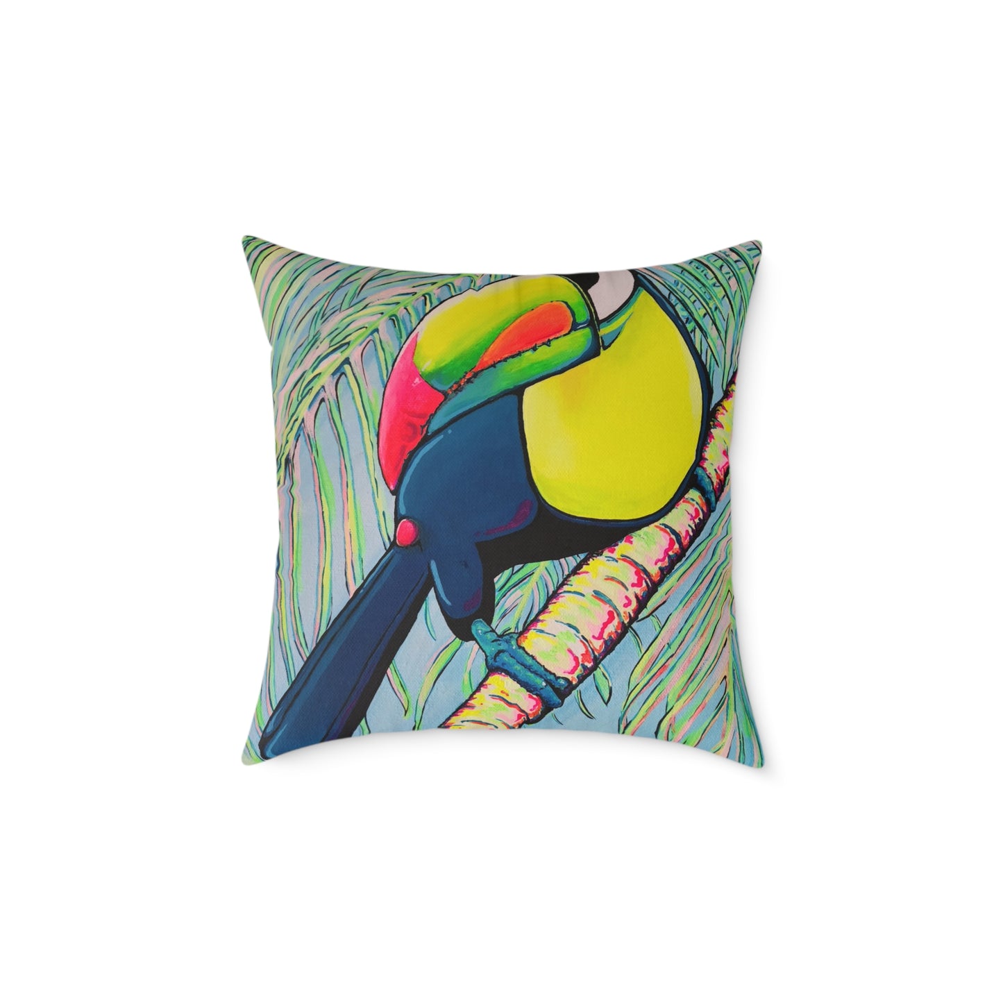 Cyclops Toucan Art Canvas Decorative Pillow